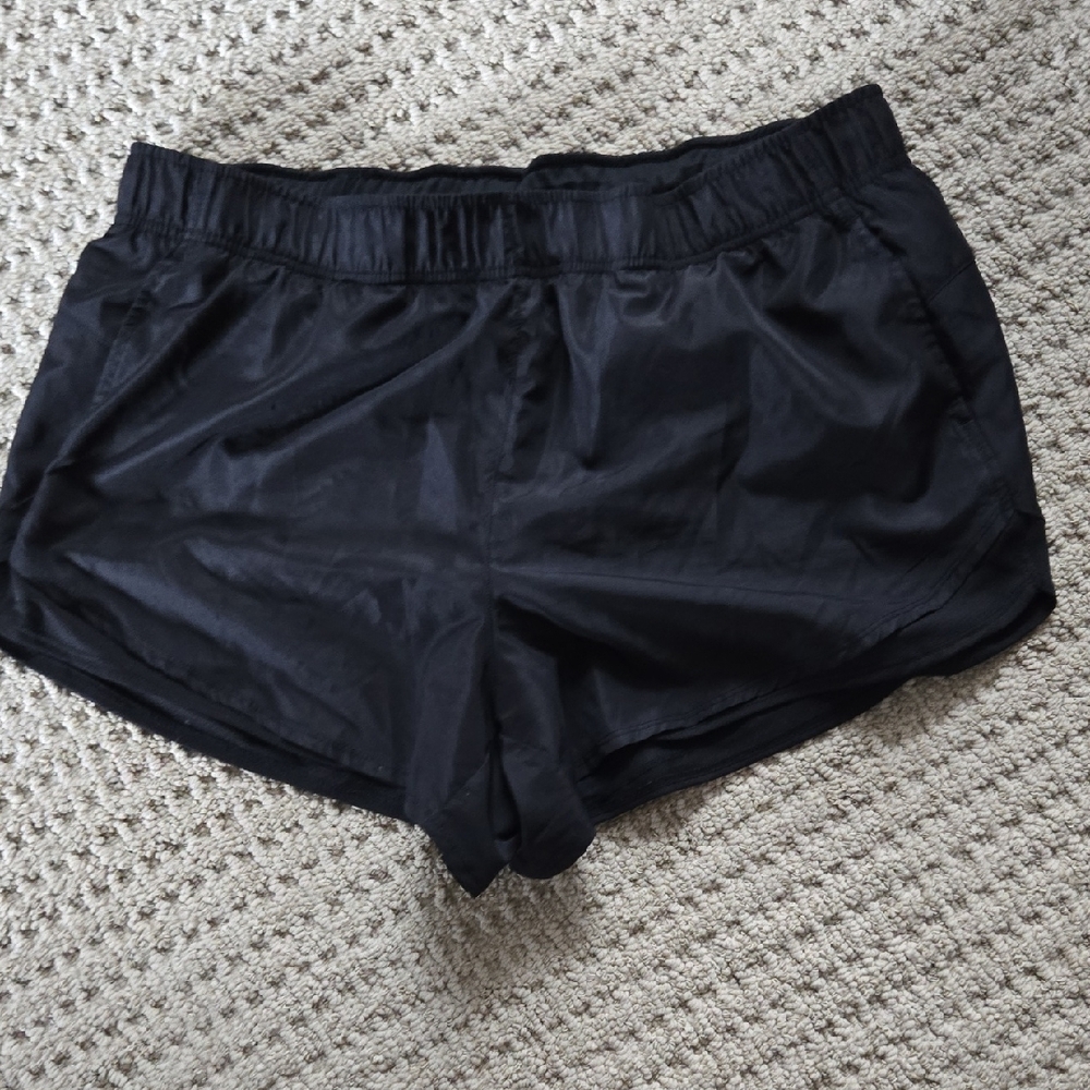 Athletic Works Black Athletic Shorts Lightweight Elastic Waist